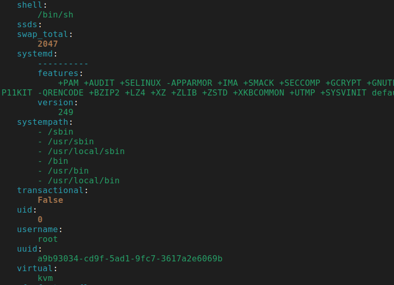 salt 'altos' grains.items